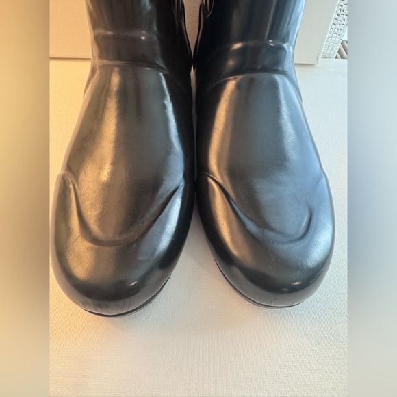 HUNTER Regent Savoy black quilted tall women’s rain boots 7 - Picture 3 of 7